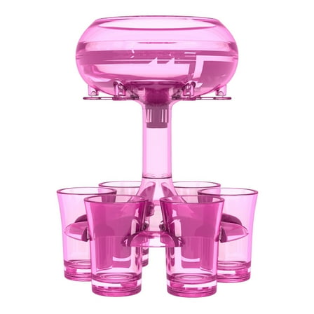 Wine Pourer,6 Shot Glass Dispenser And Holder Dispenser Cocktail Dispenser Carriers Liquid Dispenser Beverage