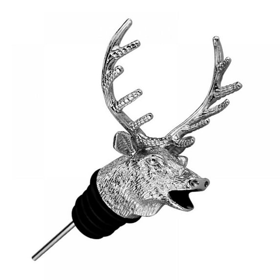 Wine Pourer Wine Aerators Stainless Deer Stag Head Wine Pourer Stags Head Bottle Pourer Unique Gift Ideas Bar Accessories Birthday and Wedding Christmas Gifts for Father
