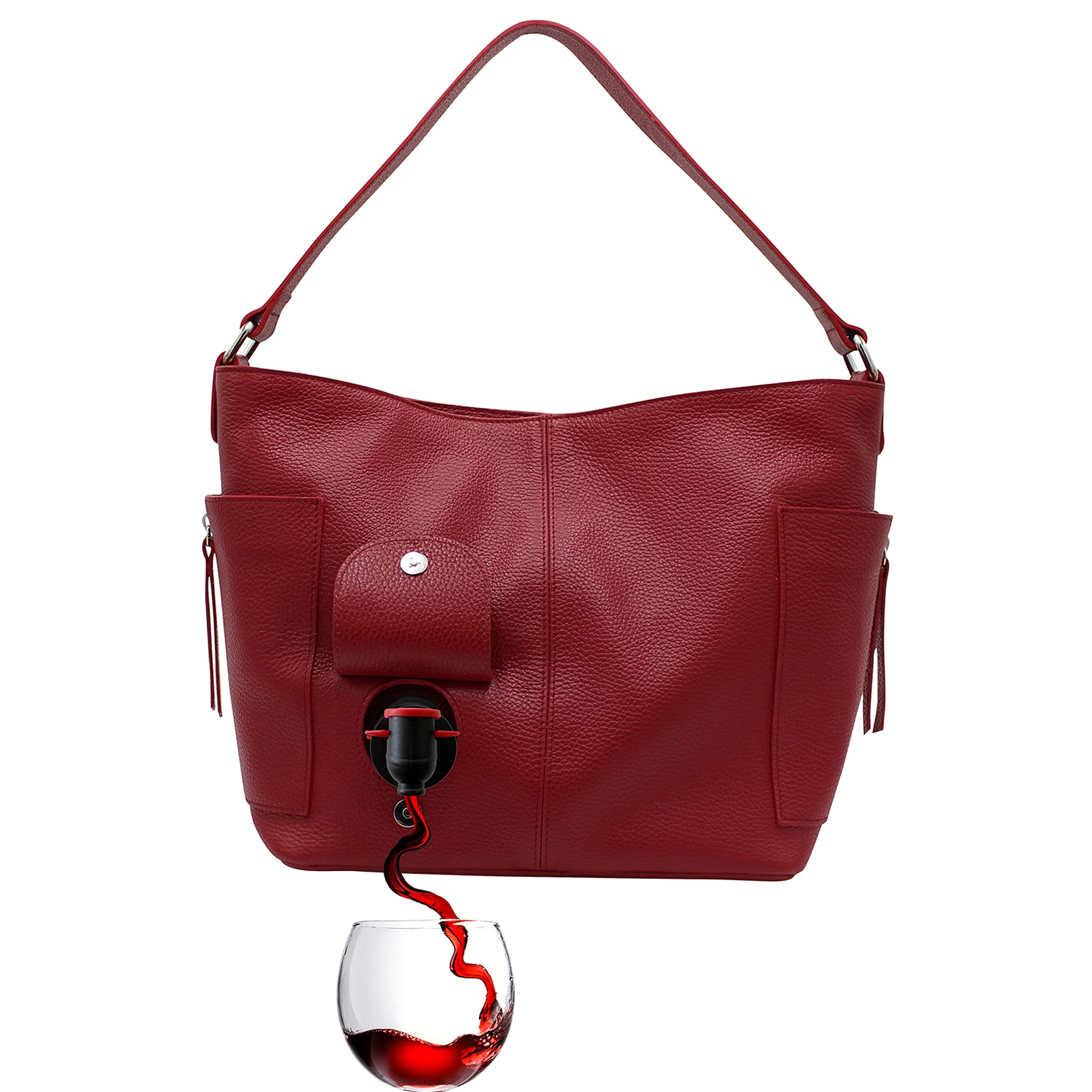 Wine Purse (Milano-Espresso) - Fashionable Purse With Hidden, Insulated ...