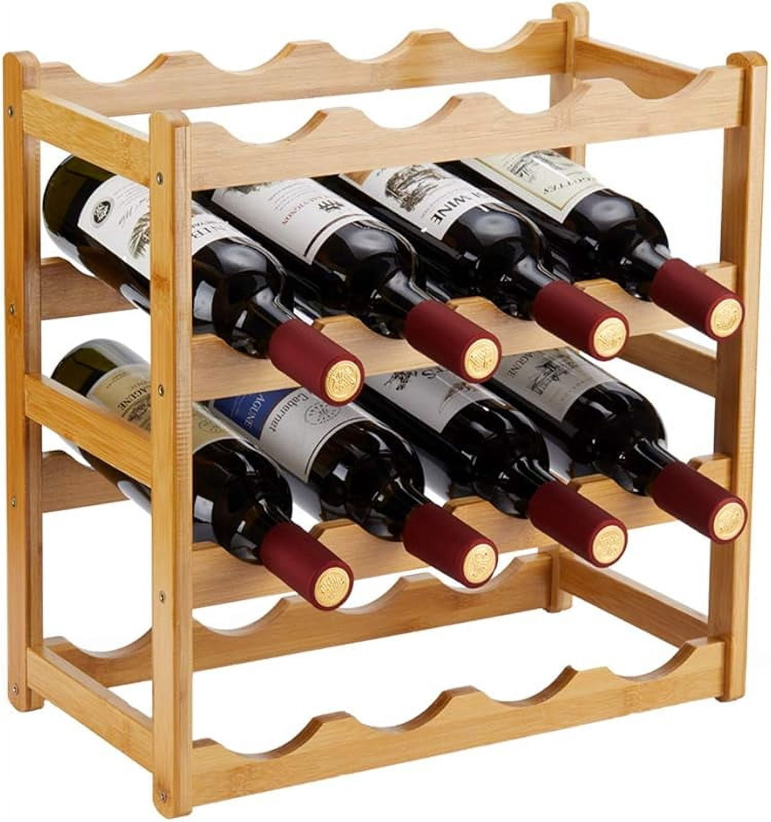 Photo inspiration: Visual Reference: Wine Rack 8 Bottle 2 Tier Eco Friendly Bamboo Wine