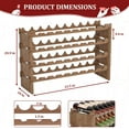 thumbnail image 1 of Wine Rack Freestanding Floor - 36 Bottle Wine Racks Countertop,4 Tiers Stackable Wooden Storage Holder, 33.5 in Wide (Walnut), 1 of 10