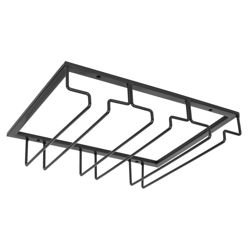 Wine Rack Holder Stainless Steel Hanging Racks Glass Cup Stemware Shelf Mounted