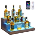 thumbnail image 1 of 3 Tier Wine Rack with Light LED Liquor Bottle Display Case Acrylic Illuminated Bar Bottle Display Shelf RGB Lighting for Home Commercial Bar Party, 1 of 8