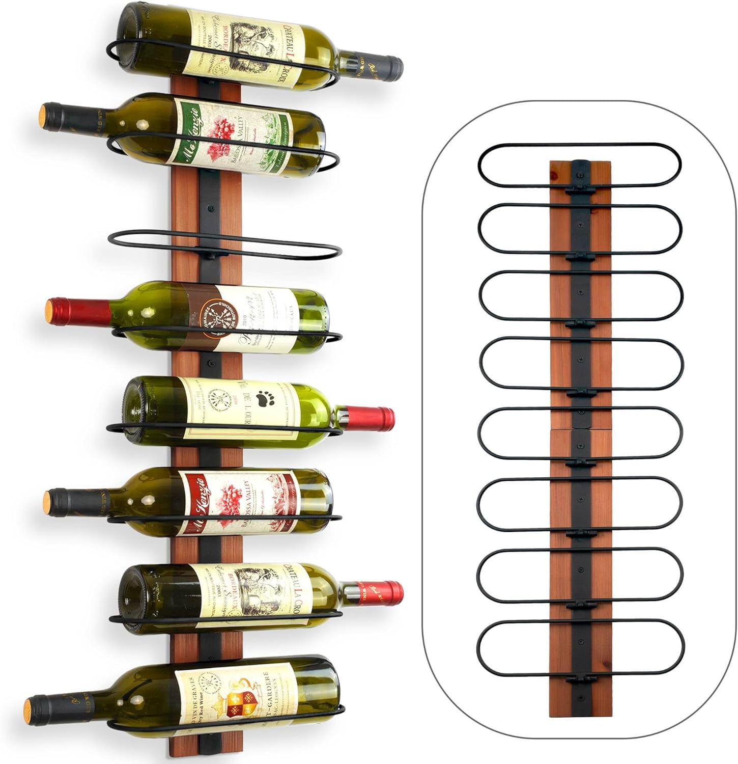 Wine Rack Wall Mounted: 8 Bottles Wine Bottle Holder Hanging Bar Liquor ...