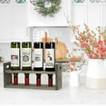 thumbnail image 1 of Wine Rack for 4 Bottle Tabletop Wood Wine Holder for Bar Basement Pantry Cabinet, 1 of 7