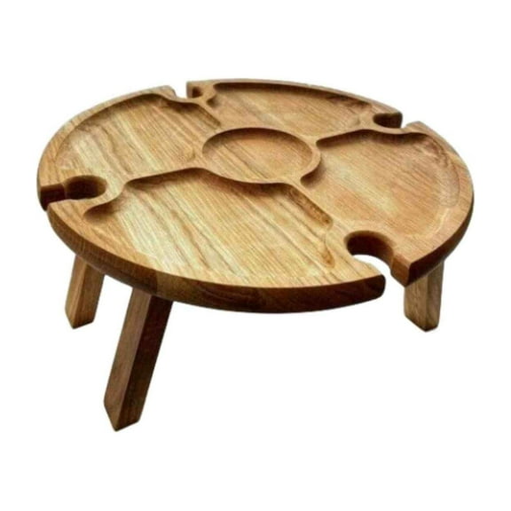 Wine Racks Wooden Portable Dining Casual Snack Table Nut Snack Fruit Table Outdoor Wine Rack