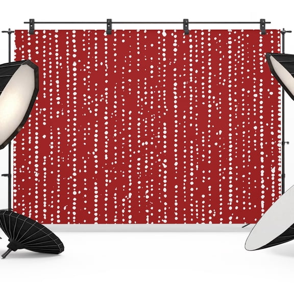 Wine Red Backdrops for Photography, White Dots and Lines Fiber Abstract Art Minimalist Royal Red Fabric Photo Background Sturdy Studio Props for Photo Studio, Video Recording Photoshoot 7x5ft