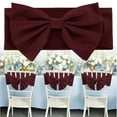 thumbnail image 1 of Wine Red Chair Sashes for Wedding Chair Bows Sashes Universal Decorative for Party Baby Shower Ceremony Reception Banquet Decorations 5.5 x14 inches, 1 of 9