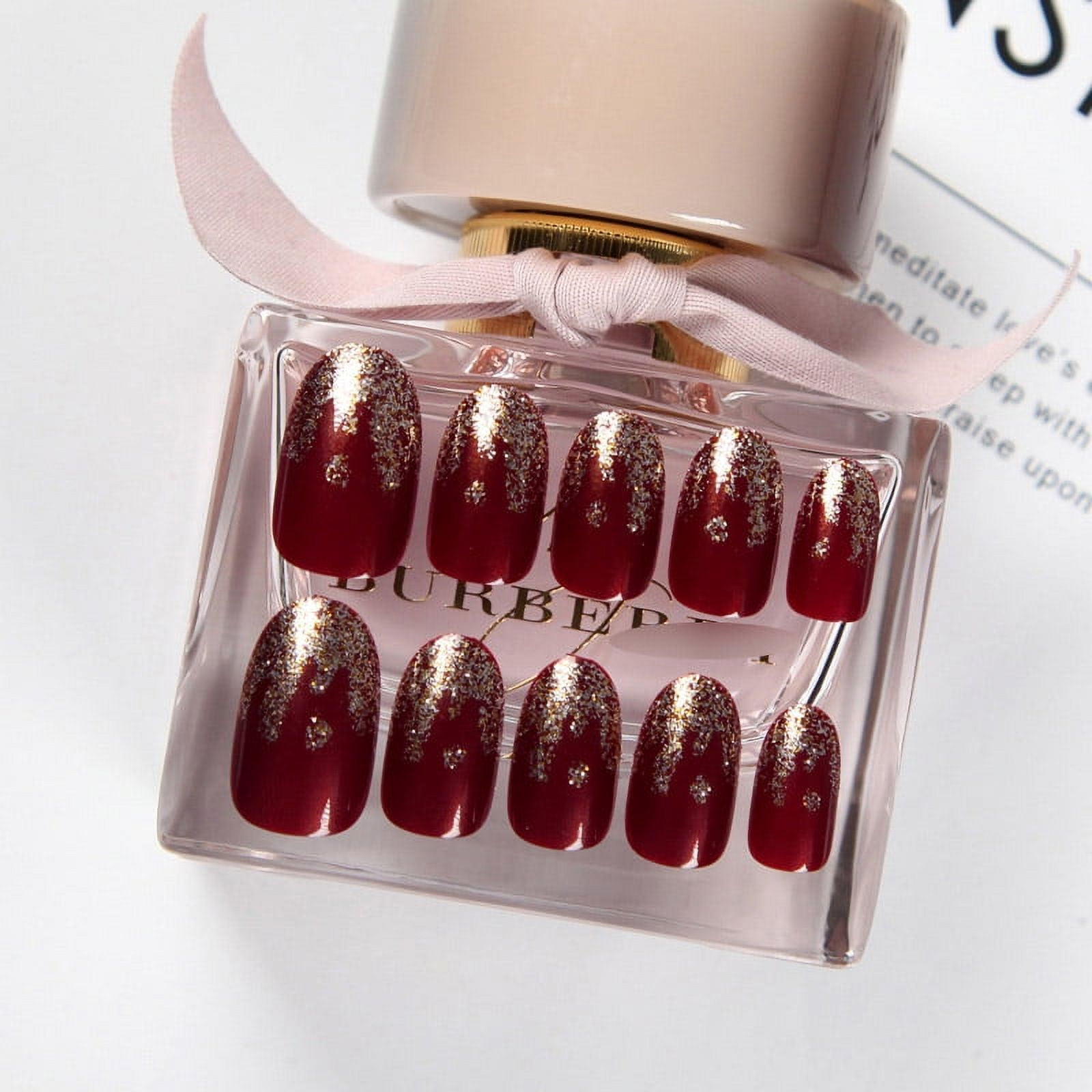 RED COFFIN NAILS WITH BLING - ACRYLIC NAILS 2020 - YouTube