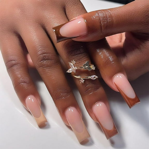 Wine Red Press on Nails Short Square Fake Nails Mirror Acrylic Glue on Nails Reusable Full Cover Stick on Nails for Women DIY Charm Manicure multicolor Colorful French Tip