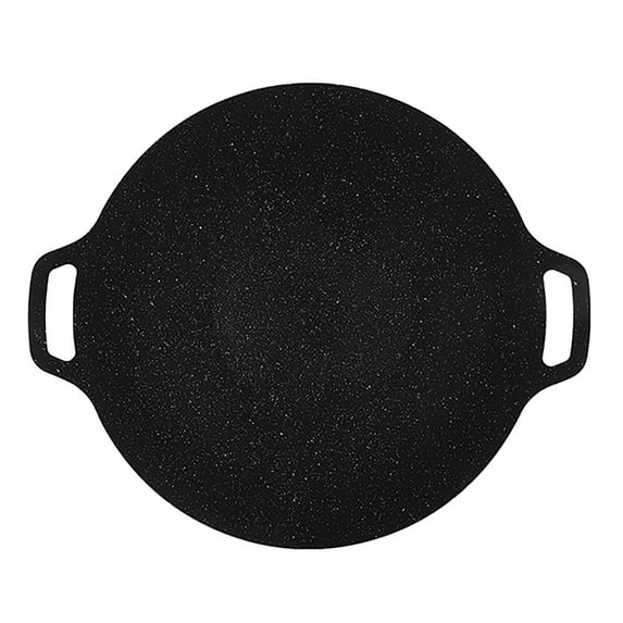 Wine Red Round Grill Pan, 13.4 Inch Non Stick Korean BBQ Griddle, 1 Count, Stovetop Baking Tray For Outdoor Picnic, Glamping Kitchen Essentials, Roast Meat Pizza Plate, Cassette Stove Gear