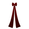 thumbnail image 1 of Wine Red Velvet Large Bow Christmas Decoration, Extra Large Cloth Bow for Tree Decor and Window Display, Perfect for Holiday Atmosphere Creation and Festive Celebrations, 1 of 6