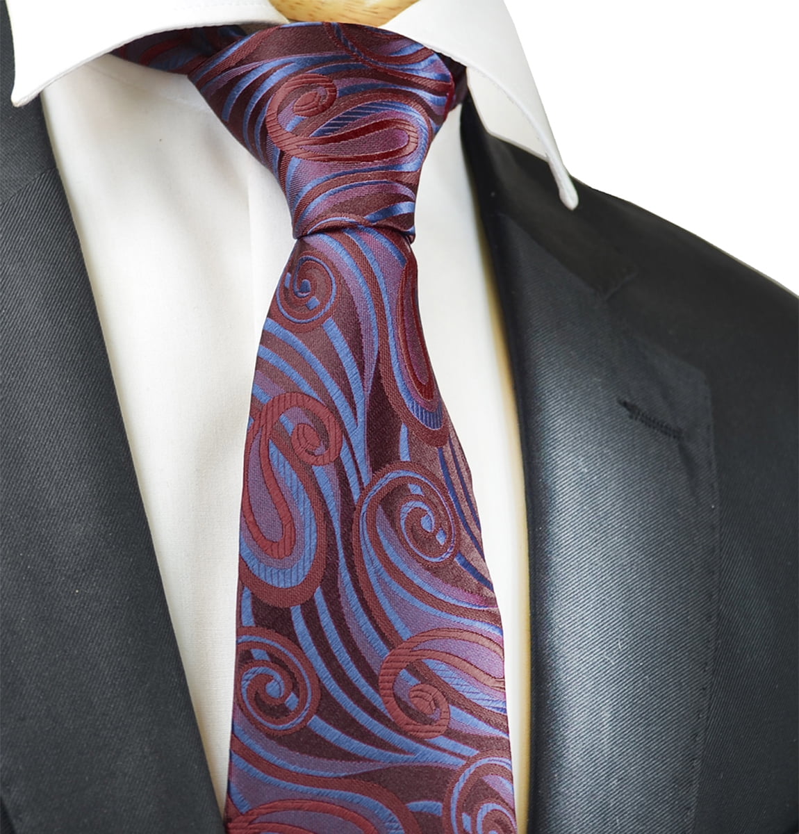 wine paisley tie