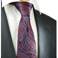 thumbnail image 1 of Wine Red Wild Paisley Patterned Men's Ties, 1 of 2
