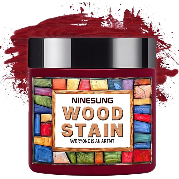 Wine Red Wood Stain | Wood Dye Powder for Indoor and Outdoor | Furniture Dye | Fast Drying | Furniture Stain for Wood Coloring Pigment Powder (Wine Red, 4 oz)
