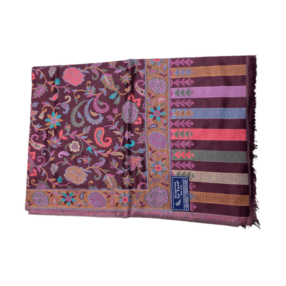 Wine Red and Orange Modal Scarves with Intricate Floral Patterns Summer Spring Accessory great for Casual Events