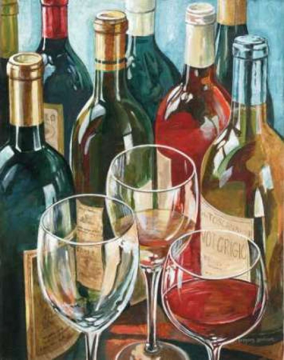 Wine Reflections I Canvas Art - Gregory Gorham (24 x 30)