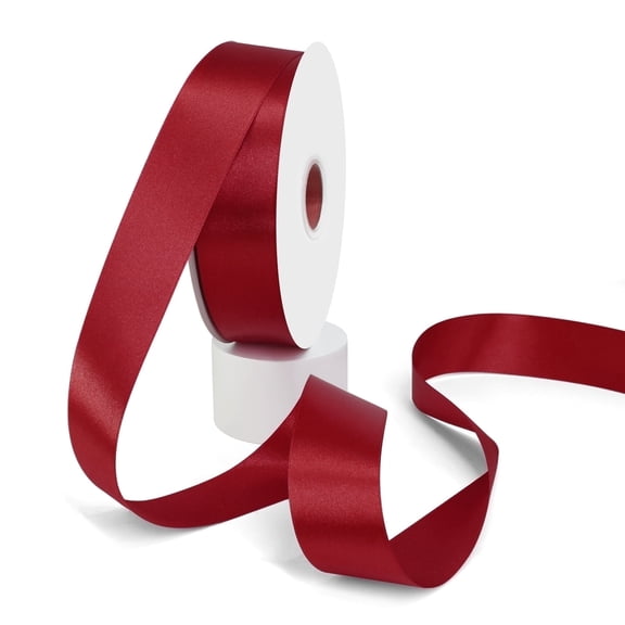 1.5" x 100 Yards Double-Faced Wine Satin Ribbon – Perfect for Gift Wrapping, Wedding Decor, Crafts, Floral Arrangements & Party Decorations