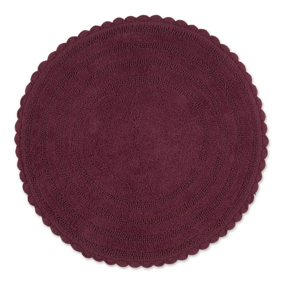 Wine Round Crochet Bath Mat