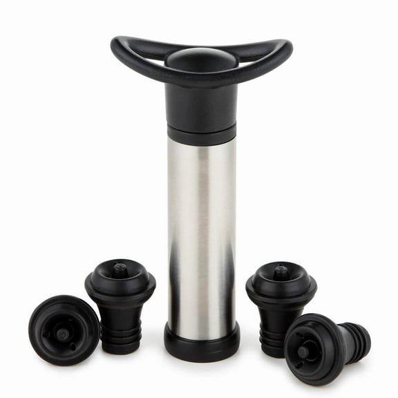 Wine Saver Vacuum Pump Sealer Preserver Set with 4 Valves Air Bottle Stoppers