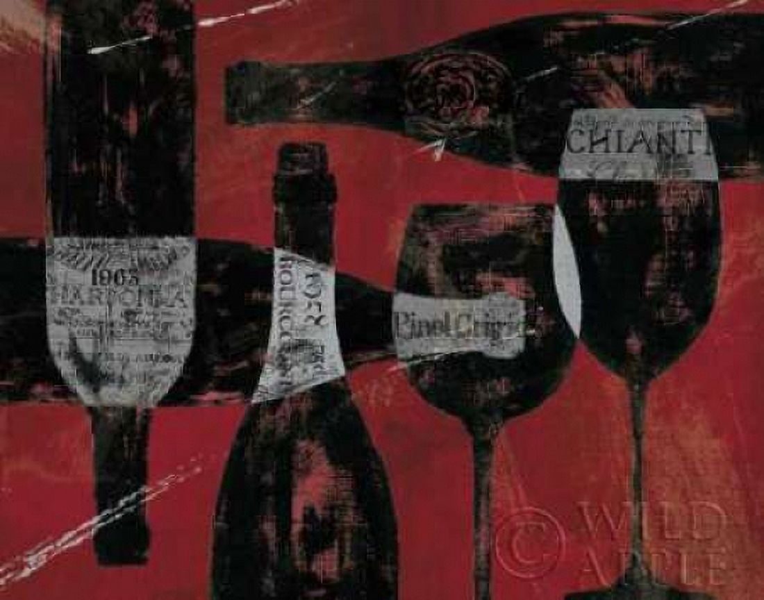 Wine Selection Red Canvas Art - Daphne Brissonnet (22 x 28)