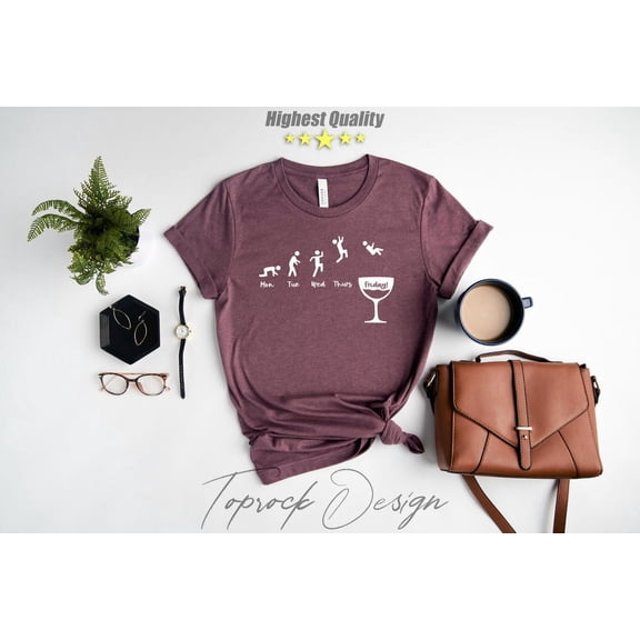 Wine Shirt, Wine Lover Shirt, Wine Shirts for Women, Wine Shirt, Weekday Stickman Shirt, Wine Lover, for Her, For Woman All Size S-5Xl
