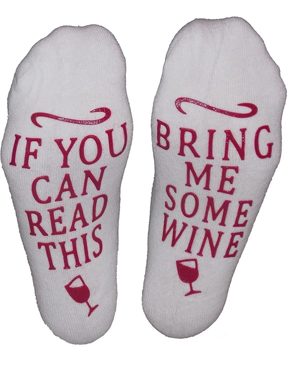 Wine Socks If You Can Read This, Bring Me Some Wine" Gift Idea for Women