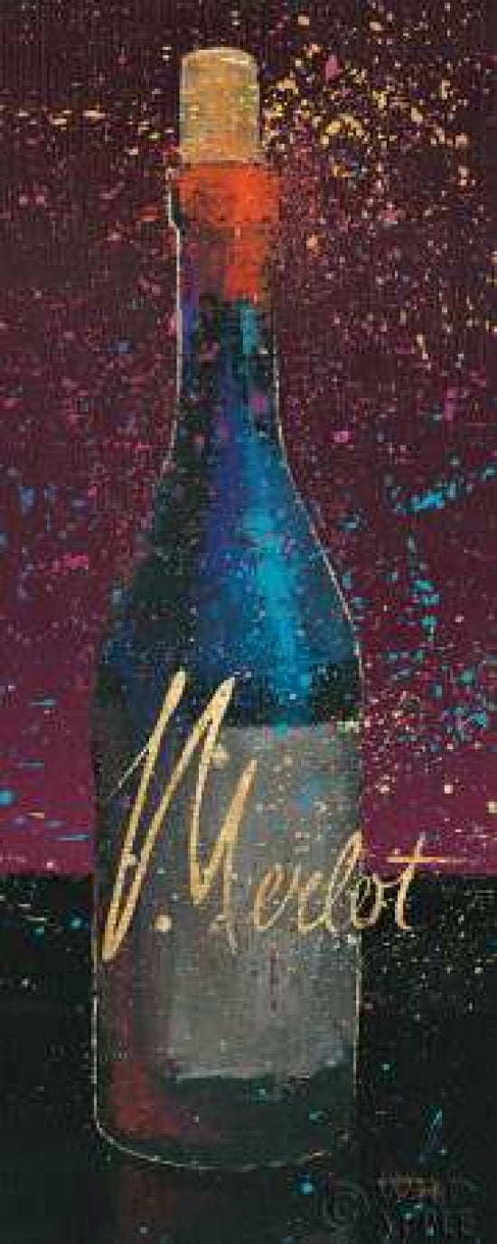 Wine Splash Dark IV Canvas Art - Wellington Studio (24 x 48)