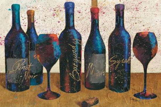 Wine Splash Light I Canvas Art - Wellington Studio (12 x 18)