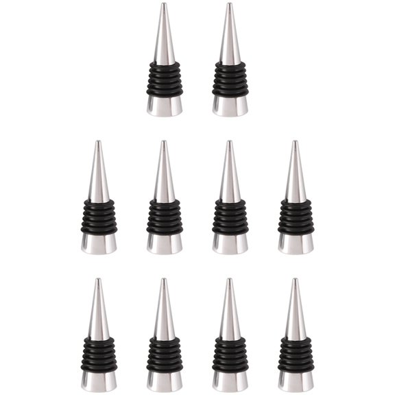 Wine Stopper,10Pcs Reusable Bottle Stoppers with Leak Proof Airtight,DIY Wine Cork for Bar,Holiday Party,Keep Wine Fresh