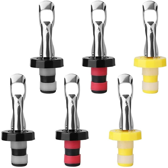Wine Stopper 6Pcs Sealed Vacuum Bottle Stopper Reusable Expanding