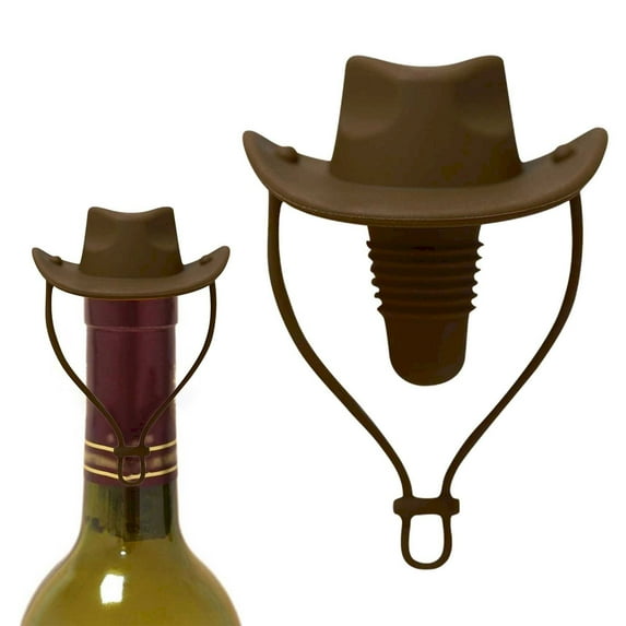 Wine Stopper,Cowboy Hat Wine Bottle Stopper Reusable Beverage Beer Champagne Wine Storage Stopper Colorful Leakproof Seal Fun Stoppers Cute Wine Toppers For Holiday