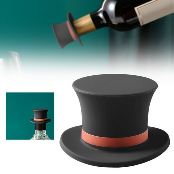 Wine Stopper,Top Hat Wine Stoppers Magician Hat Wine Stoppers Replace Cork Airtight Seal On Wine Bottles Reusable Beer Bottle Cover Wine Bottle Stopper Wine Wine Gifts Easy To Clea