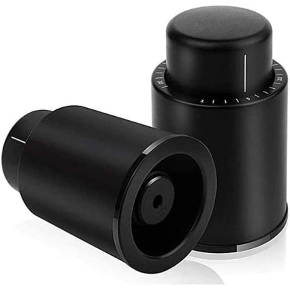 Wine Stopper Vacuum with Time Scale Record Saver Wine Preserver Wine Sealer to Keep Wine Fresh Durable Vacuum Bottle Stoppers Reusable Wine Sealer Preserver Best Gifts for Wine Lovers 2 PACK