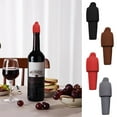 thumbnail image 1 of Wine Stoppers Beverage Bottle Sealer Soft Silicone Wine Bottle Stoppers Corks with Grip Top for Keeping Wine Champagne Fresh, 4 Pieces in 4 Colors, 1 of 7