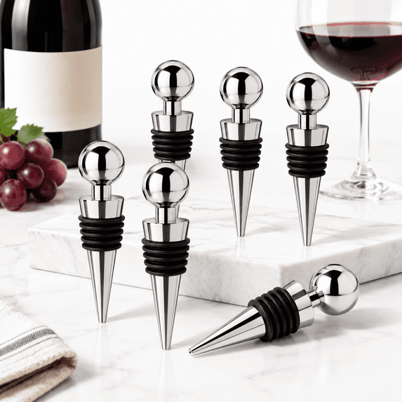 Wine Stoppers For Bottles 6vacuum Bottle Stopper With Silicone Reusable ...