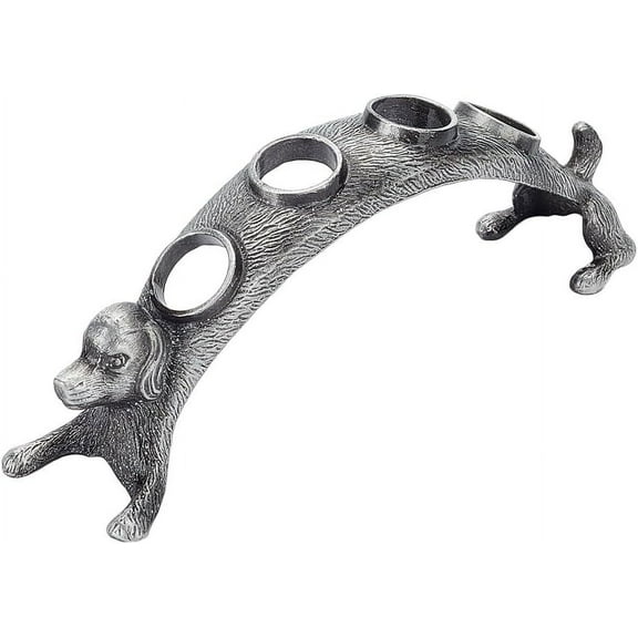 Wine Stoppers Stand Dog Design 4 Holes Wine Bottle Stopper Table Top Display Stand Alloy Wine Bottle Stopper Holder Decorative Stoppers Corks Rack Gift for Champagne Topper Wine Accessories