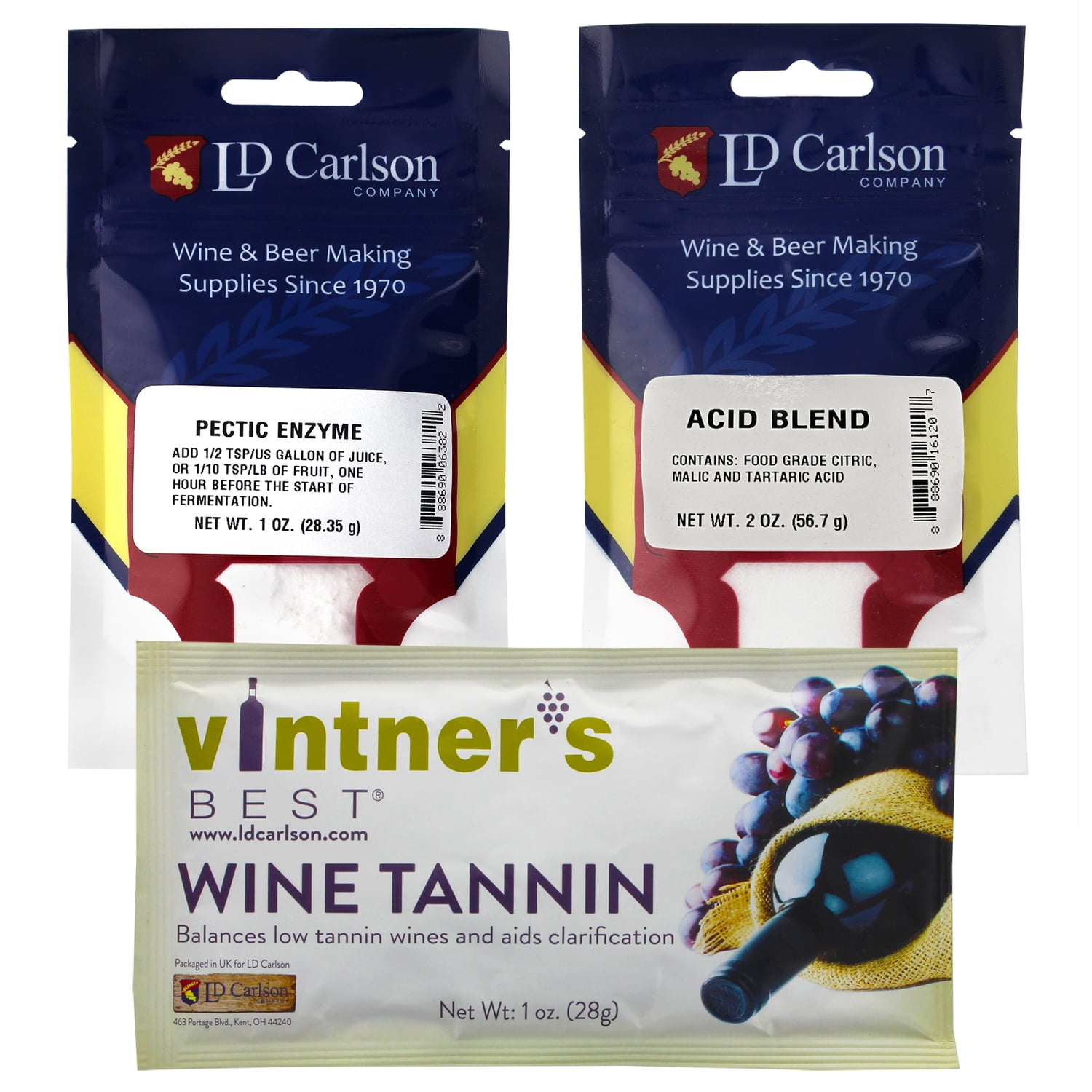 Clarifying and Balancing Wine Tannin, Pectic Enzyme and Acid Blend