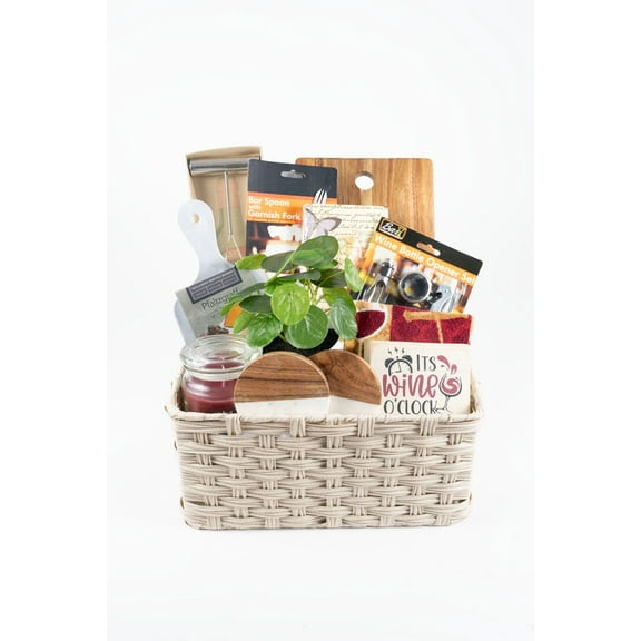 Wine Themed Celebration Gift Basket - Perfect for Housewarming Gift, Congratulations Gift, Realtor Closing Gift