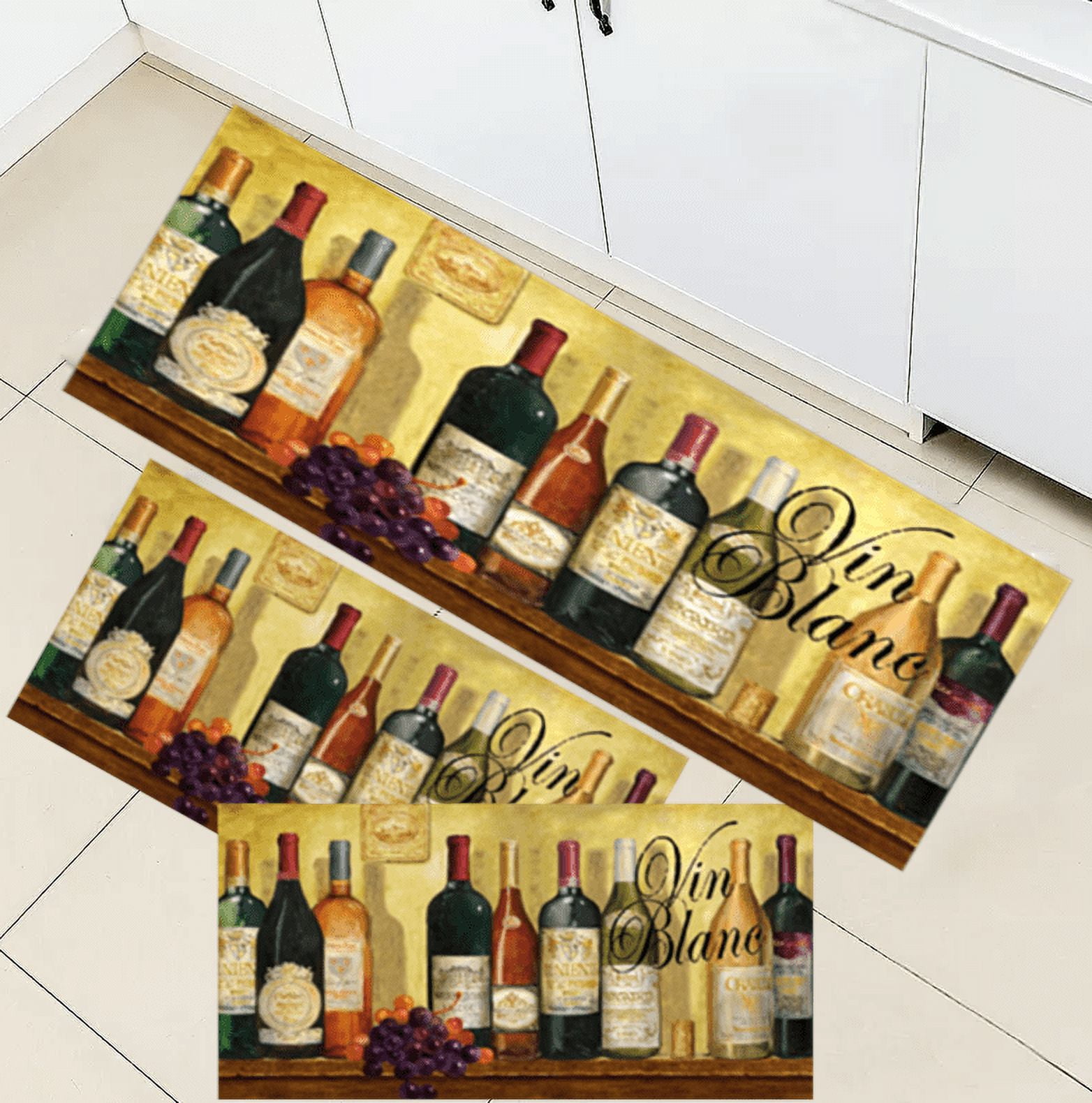 Wine-Themed Kitchen Runner Rug Set - 3 Piece by Catalina Home ...