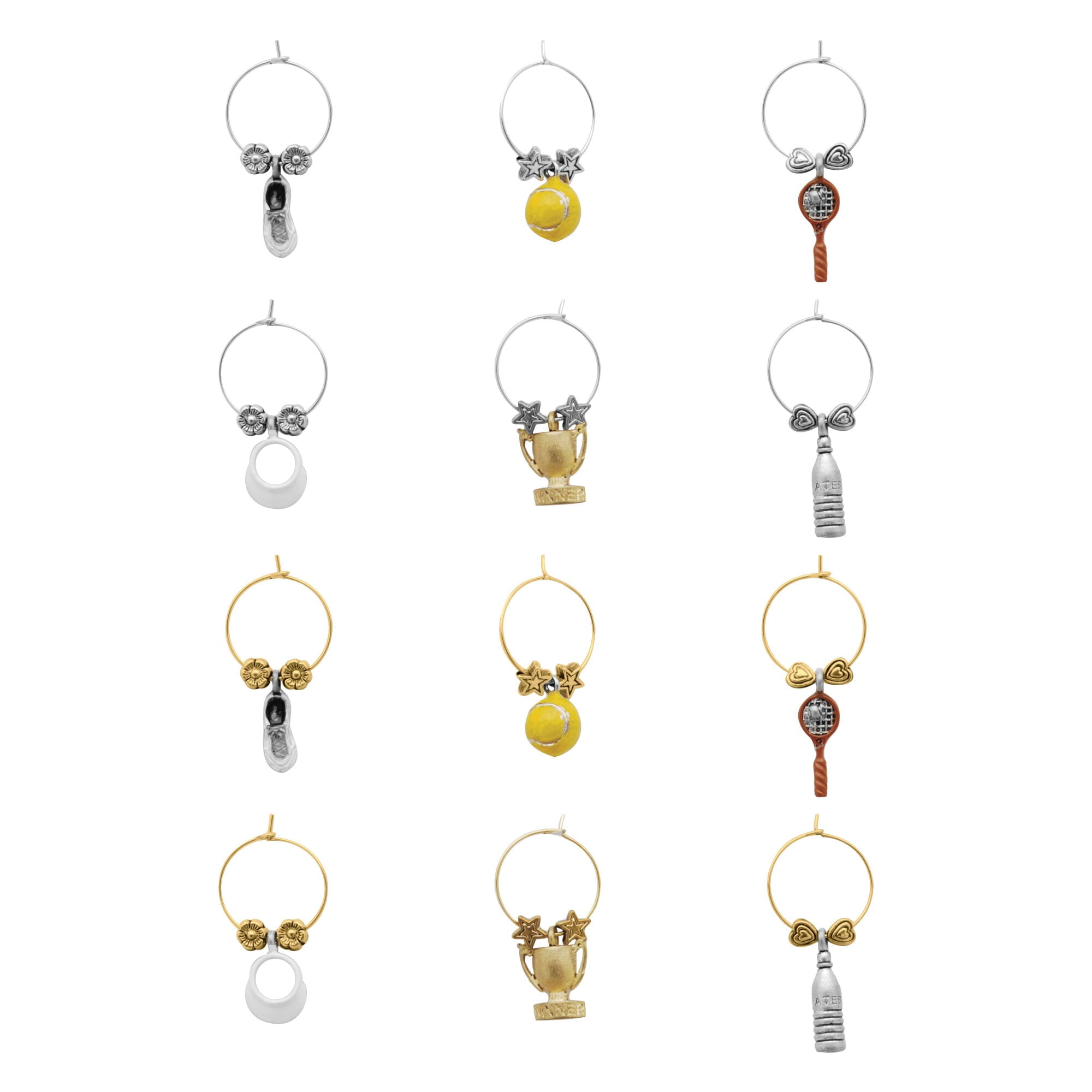 Wine Things 12-Piece Equestrian Wine Charms/Wine Glass Tags