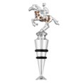 thumbnail image 1 of Wine Things Zinc Alloy Derby with Crystal Glass Wine and Beverage Bottle Stopper and Wine Preserver, 1 of 2