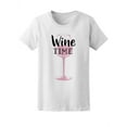 thumbnail image 1 of Wine Time Half Full Glass T-Shirt Women -Image by Shutterstock, Female Medium, 1 of 4