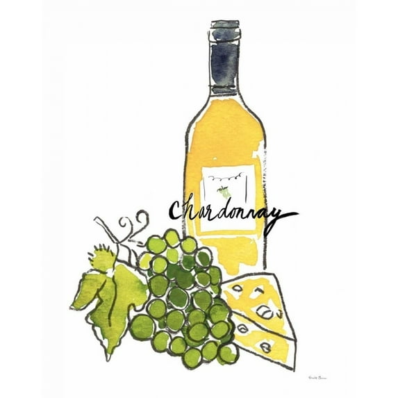 Wine Time IV Chardonnay Poster Print by Farida Zaman (22 x 28)