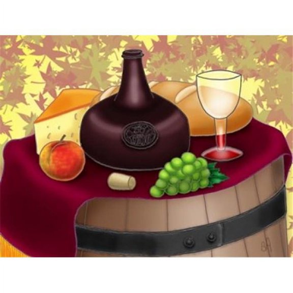 Wine Time Poster Print by Bill Abbott - 14 x 11 in.