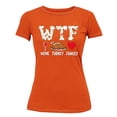 thumbnail image 1 of Wine Turkey Family Thanksgiving Dinner Funny Women's T-shirt For Women, 2XL, Orange, 1 of 6