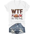 thumbnail image 1 of Wine Turkey Family V Neck Shirt Thanksgiving T-Shirt Funny Wtf Family Thanksgiving Shirts, 1 of 6