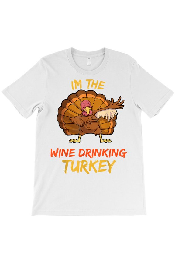 Wine Turkey Matching Family Group Thanksgiving Party PJ, Holiday G8074 Unisex T-Shirt, Up to Size 5XL