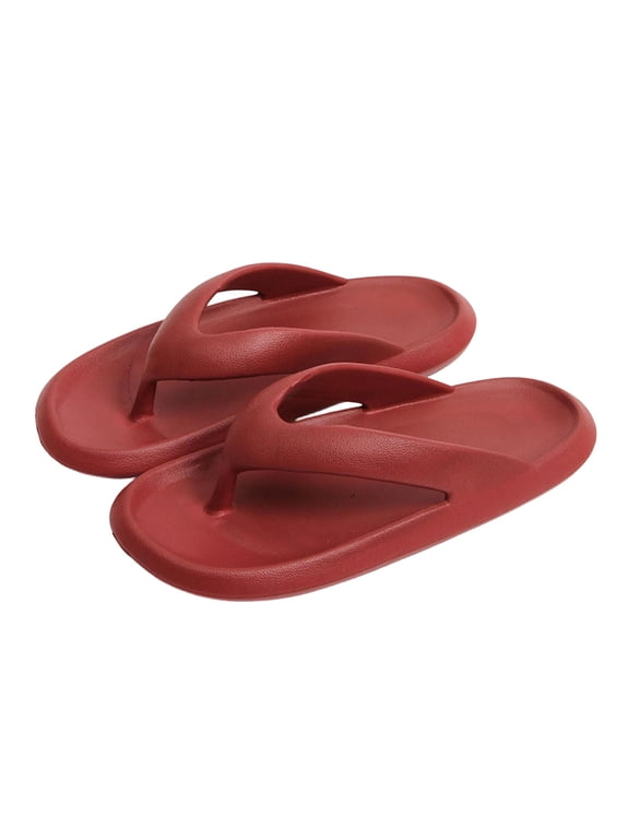 Wine Unisex Flip Flops for Men Women, Waterproof EVA Sandals & Slippers with Arch Support, Quick-Dry Non-Slip for Shower Pool Beach Indoor Outdoor,Size 10-10.5