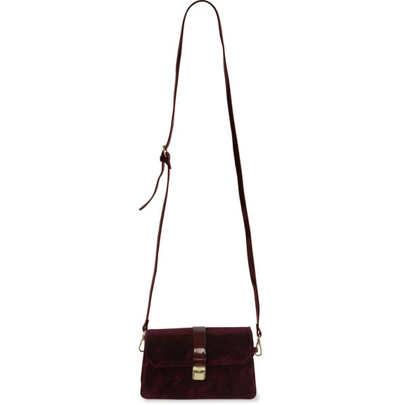 Pavilion Gift Company - Wine - Velvet  Crossbody Bag
